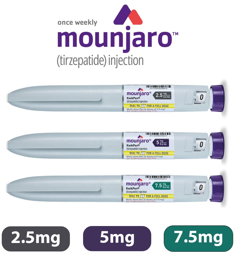 Mounjaro 3-Pen Starter Kit 2.5mg, 5mg, 7.5mg 